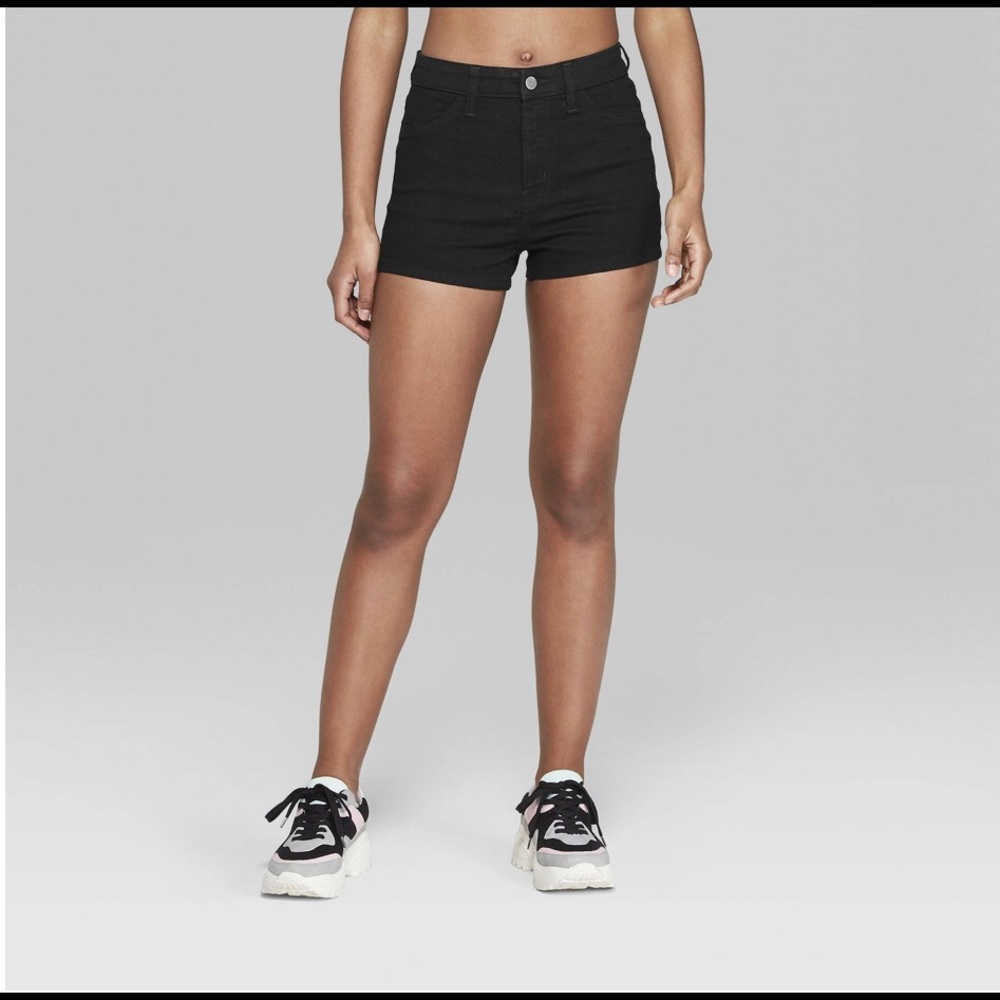 Black Jean Shorts